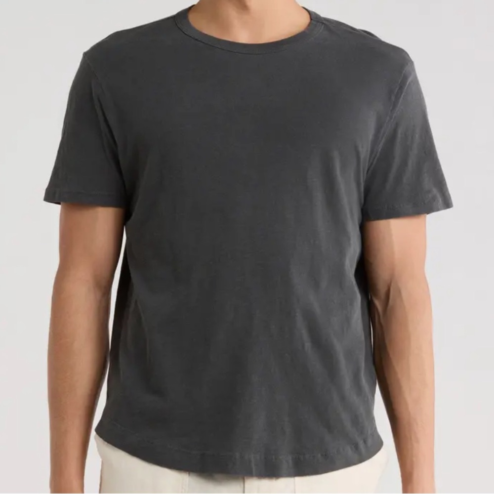 Buck Mason Short Sleeve Crewneck T-Shirt in Charcoal Gray